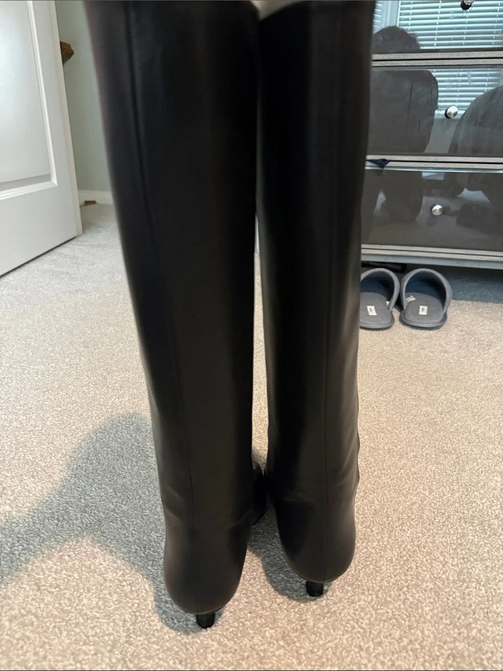 Stuart Weitzman black, leather knee-high boot